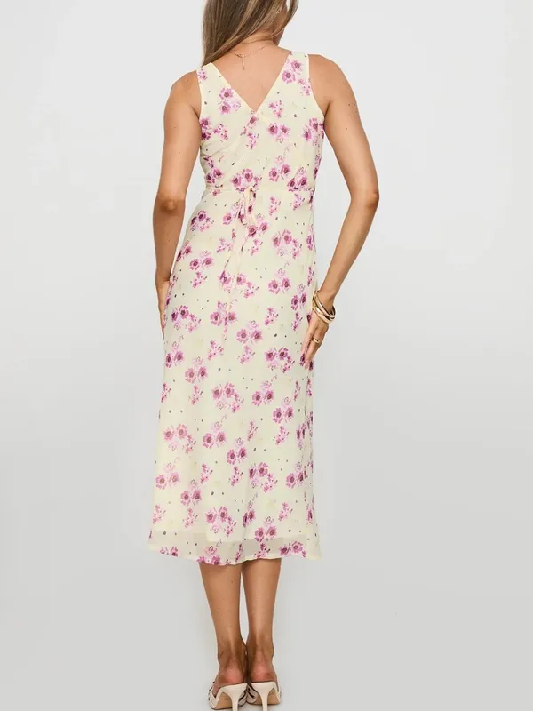 Princess Polly Womens Nellie Floral Purple Midi Dress 16 - Image 7