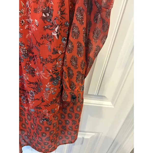 Knox Rose‎ Orange Boho Embroidered Dress Size Large - Image 4