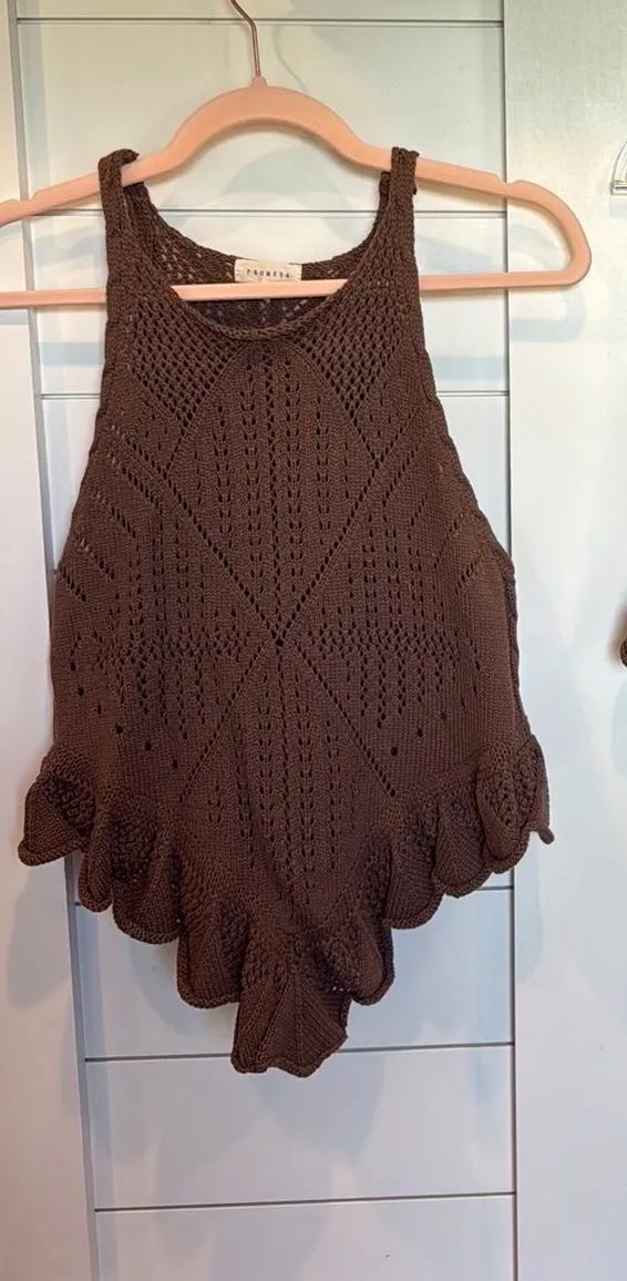 2 piece short set Brown Size M - Image 2