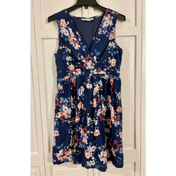 Jojo Maman Bebe maternity blue floral dress - Image 3
