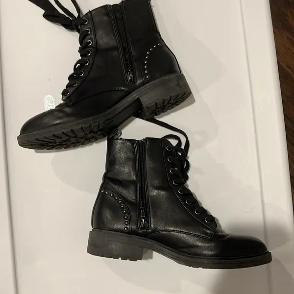 Steve Madden Studded Lace-Up Combat Boots - Image 2