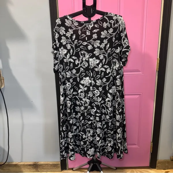 Joie Black and White Midi Dress‎ - Image 3