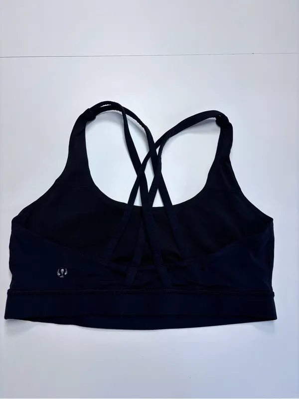 lululemon athletica Black Crisscross Sports Bra Size 10 (M) - Image 2