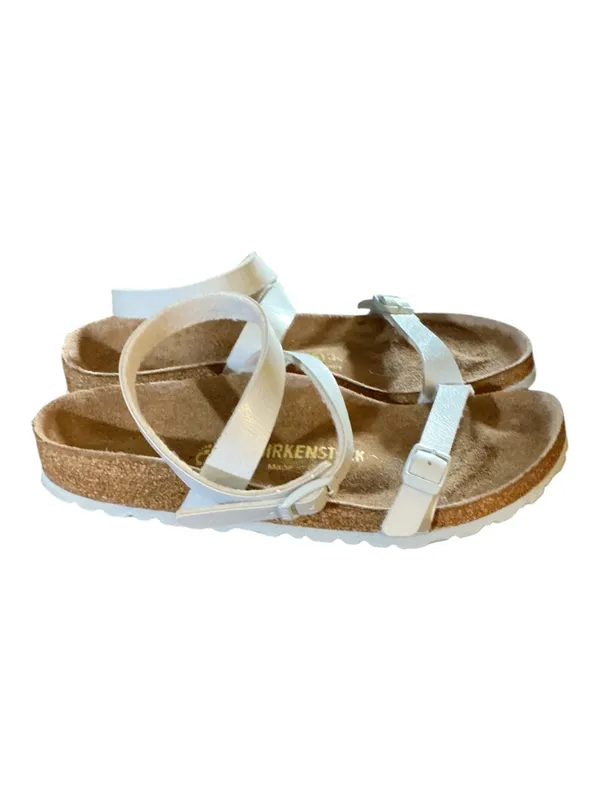 Birkenstock Yara pale blue Birko-Flor Ankle Wrap Sandals - Size 36 - Image 3