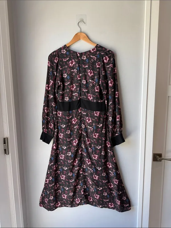 For Love & Lemons Floral Long Sleeve Midi Dress - Image 3