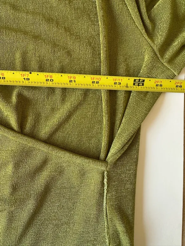 Princess Polly Party Time Olive Green Knit Top-‎ Mini Dress Sz 16 Comfy Flowy - Image 8