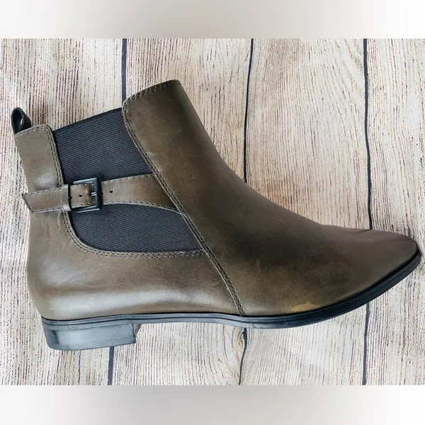 Clarks Ankle Boots Size 11M Artisan Women Brown Leather Side Zip - Image 7