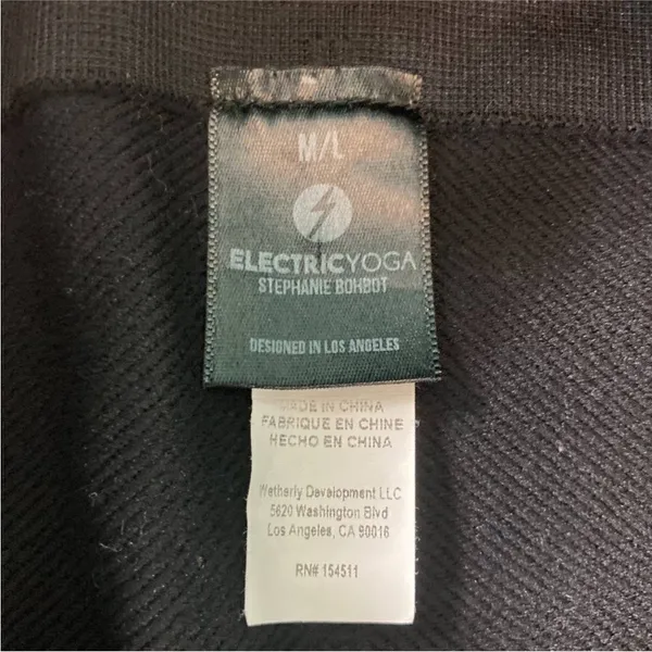 Electric Yoga Women Black High Waisted Yoga Workout Athletic Leggings Size M/L - Image 6