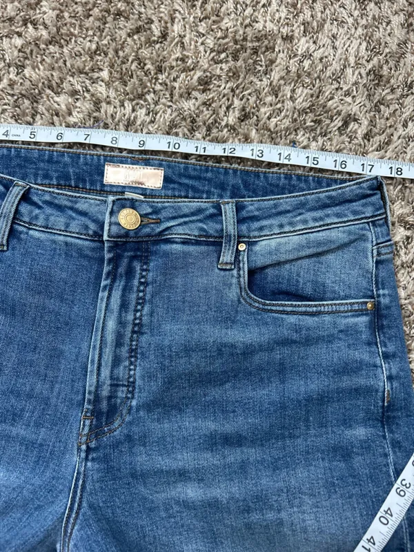 Kut from the Kloth Ryan Fab Ab Super Wide Leg Blue Jeans Size 12 - Image 7