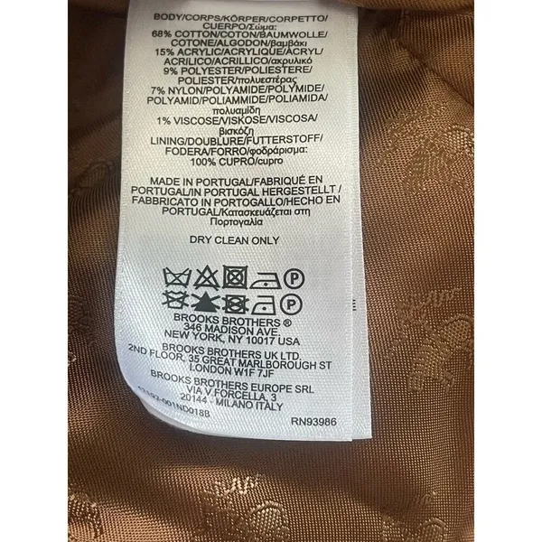 Brooks Brothers Checked Tweed Cropped Jacket - Image 12