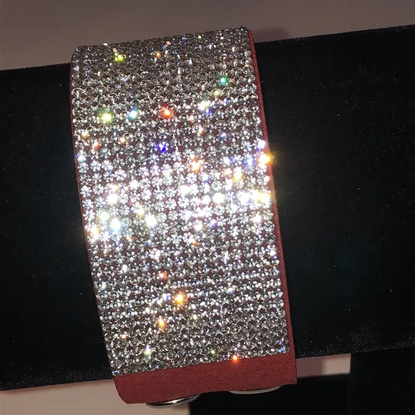 Crystal Pave Wide Cuff Bracelet - Image 3