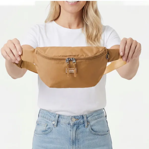 FOLDIE tan color crossbody Bag with RFID waterproof - Image 2