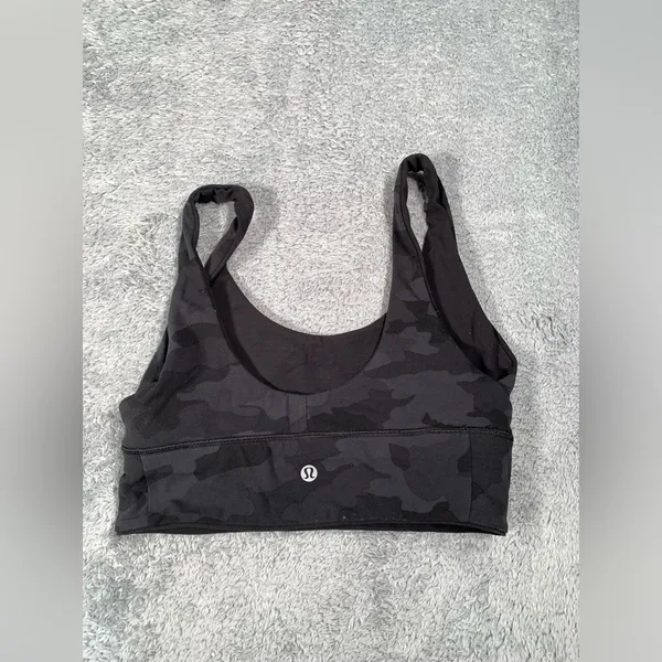 Lululemon athletica align reversible Black camo Sports Bra 6 a/b cup - Image 8