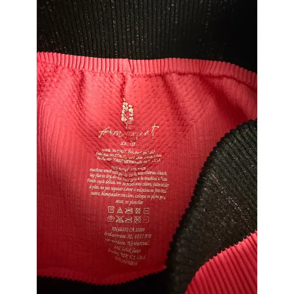 Free People‎ Movement Ribbed Seamless Biker Shorts Neon Pink Black XS/S - Image 4