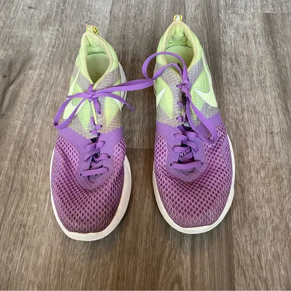 Nike Purple Lime Green Ombre Mesh Running Sneakers Women’s 9 - Image 2