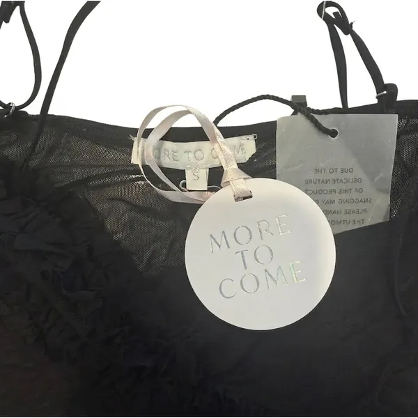 MORE TO COME Carmine Cami Top in Black, Size S - Image 5