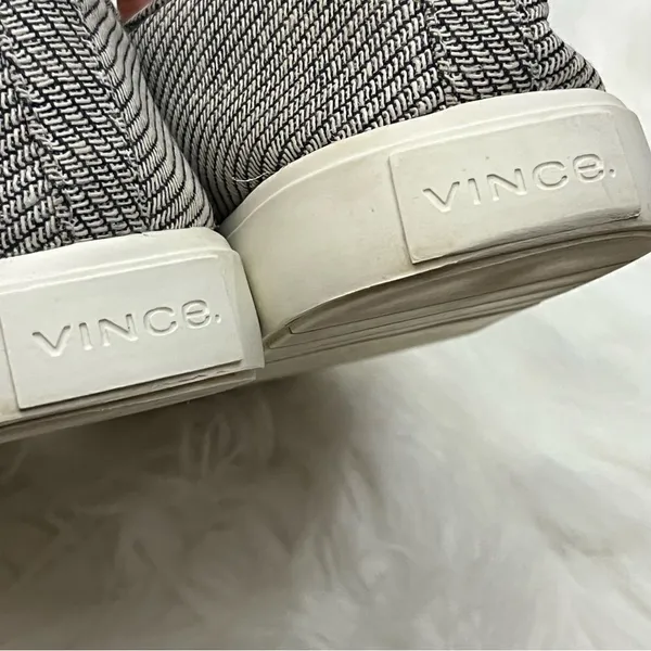 Vince Blair Gray Woven Canvas Slip On Sneaker 7 - Image 4