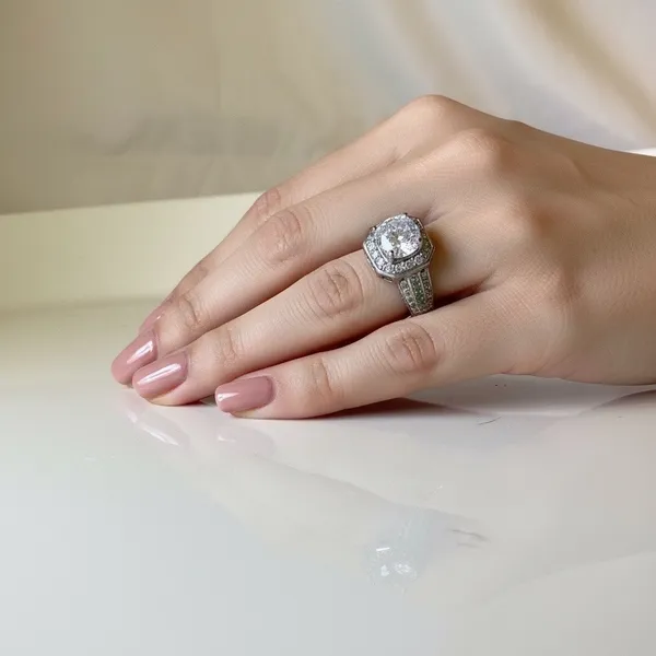 Crystal Statement Ring Silver - Image 2