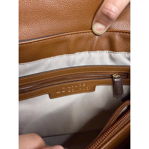 LC Lauren Conrad Brown Satchel Crossbody Convertible Shoulder Bag Purse - Image 5