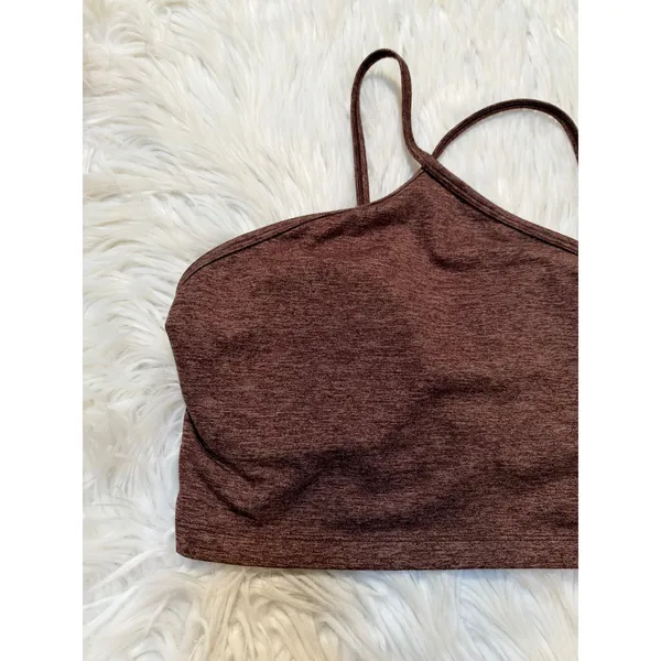 Offline by Aerie Womens Sz Medium The Hugger Longline Racerback Sports Bra Brown - Image 3