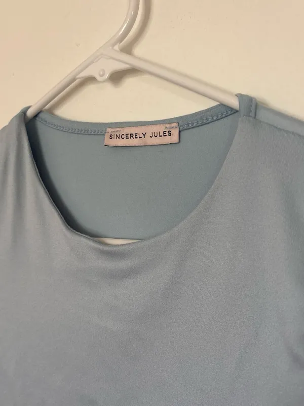Sincerely Jules Powder Blue Short Sleeve Tee - Image 2
