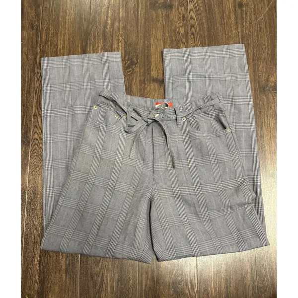 Vintage 90s ESPRIT High-Waisted Plaid Wide Leg Trousers -‎ Made in USA - Image 5