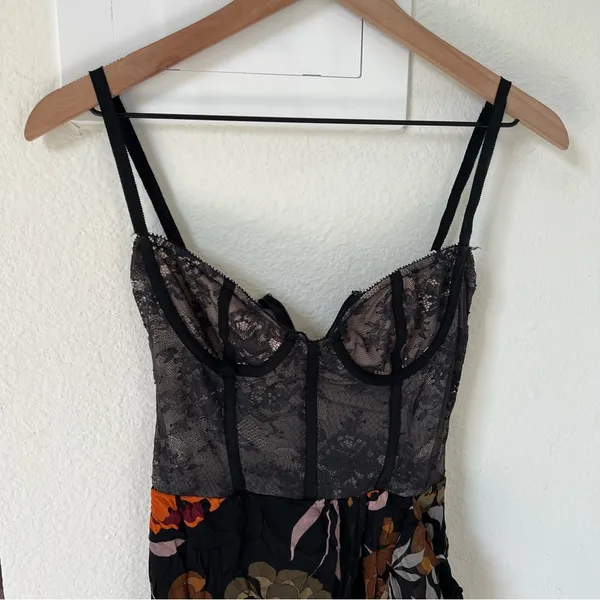 Katie May Revolve Take a Sip Midi Dress in Black 70's Floral - Image 5