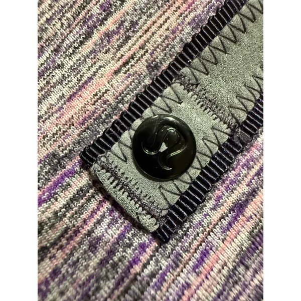 Lululemon Vinyasa Scarf Purple‎ Pink Space Dye Snap Button Infinity Wrap O/S - Image 6