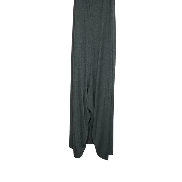 Natural Life Size Large Charcoal Gray Crochet Trim Harem Jumpsuit Lightweight - Image 3