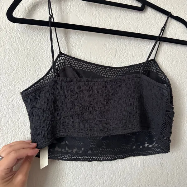 Free People Lyra Lace Bralette Black Size Medium - Image 6