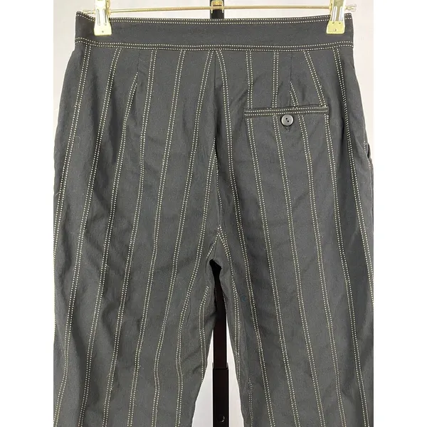 EP Pro Golf Pants Womens 4 Black Tan Pin Stripe Straight Leg High Rise Stretch - Image 4