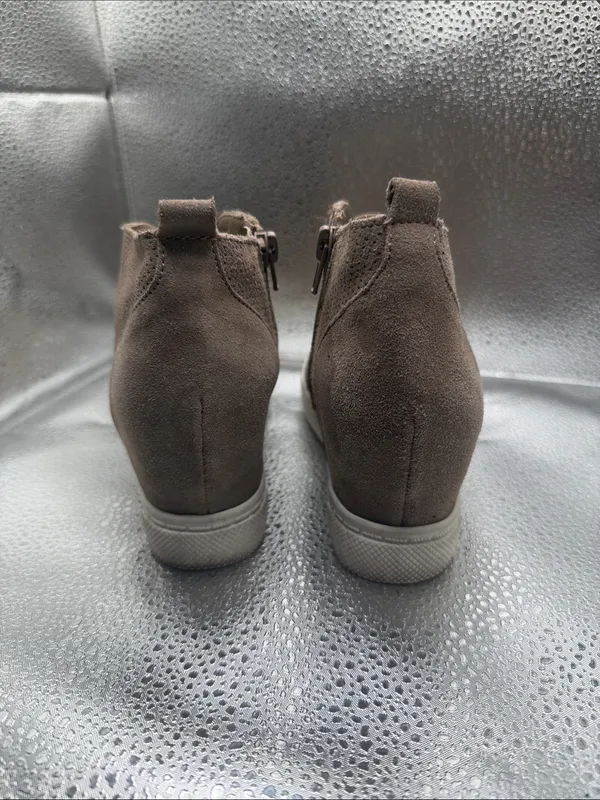 Steve Madden Women's Taupe Perforated Wedge Sneakers - Image 2