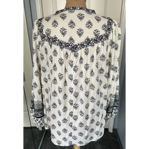 Old Navy Women's Peasant Top Size Large Cottagecore Shabby Chic Boho‎ Blouse - Image 5