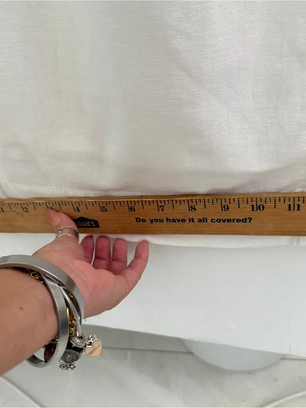 NEW Abercrombie & Fitch White Wide-Leg LINEN pants XLARGE - Image 3