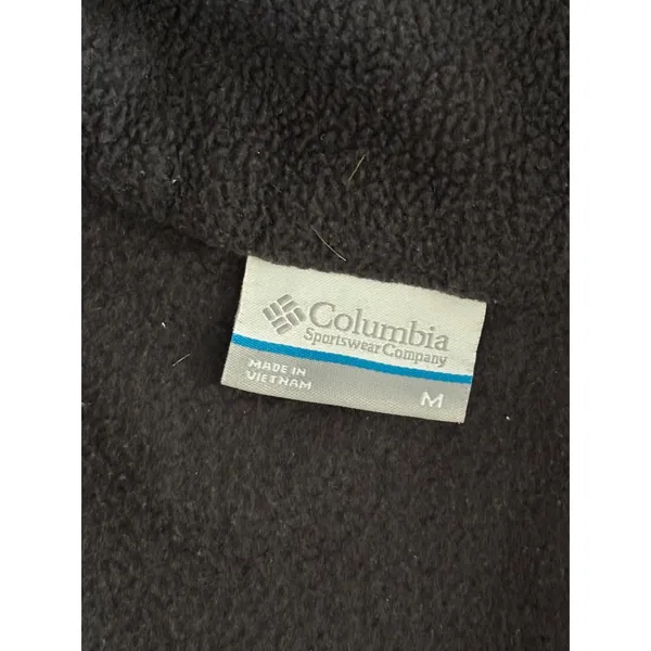 Columbia Fleece Jacket Size M Dark Gray Full Zip Benton Springs Mock Neck - Image 5