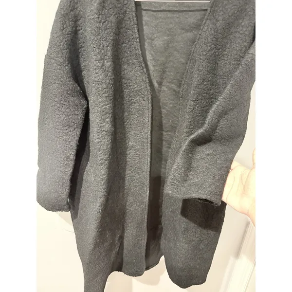 Oak and Fort Classy‎ Black Long Wool Blend cardigan Women S Oversized Jacket - Image 5