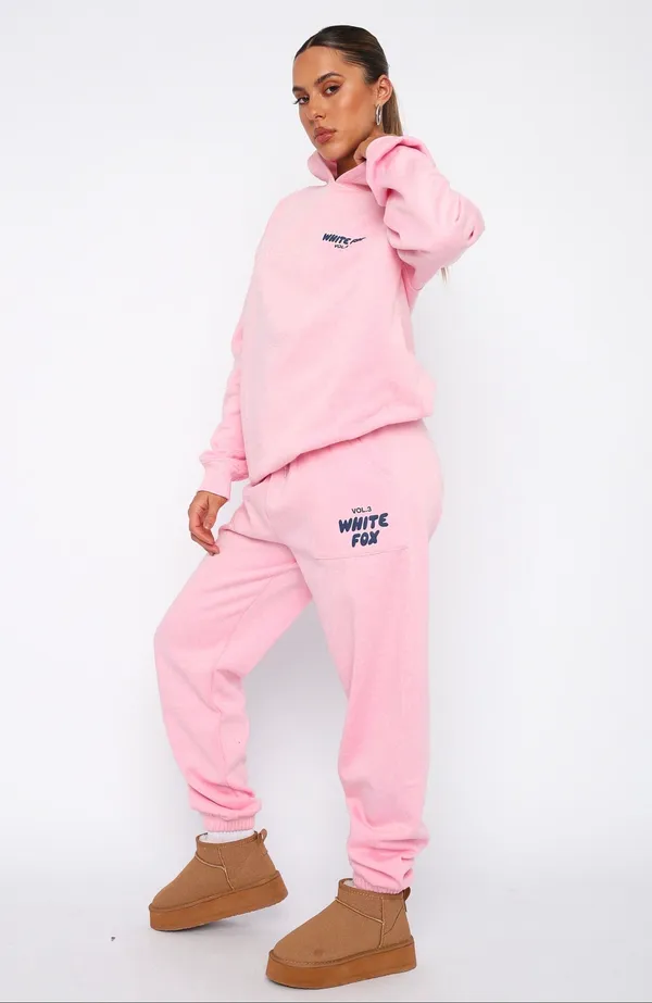 White Fox Boutique Vol. 3 Pink Jogger Sweatpants Size S - Image 4