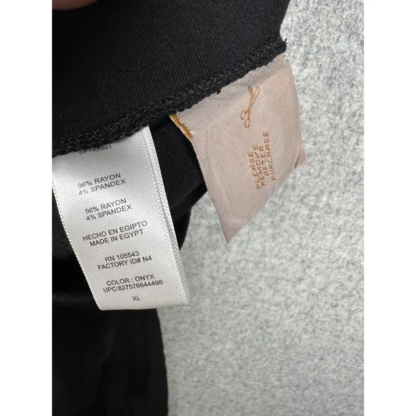 New Daisy Fuentes Maxi Skirt Black XL Womens Pull On Elastic Waist Stretch‎ Thin - Image 12