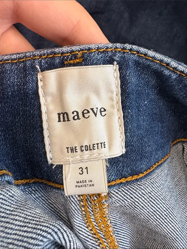 Maeve Colette High-Rise Wide-Leg Cropped Jeans - Mini Fern Wash 31 - Image 7