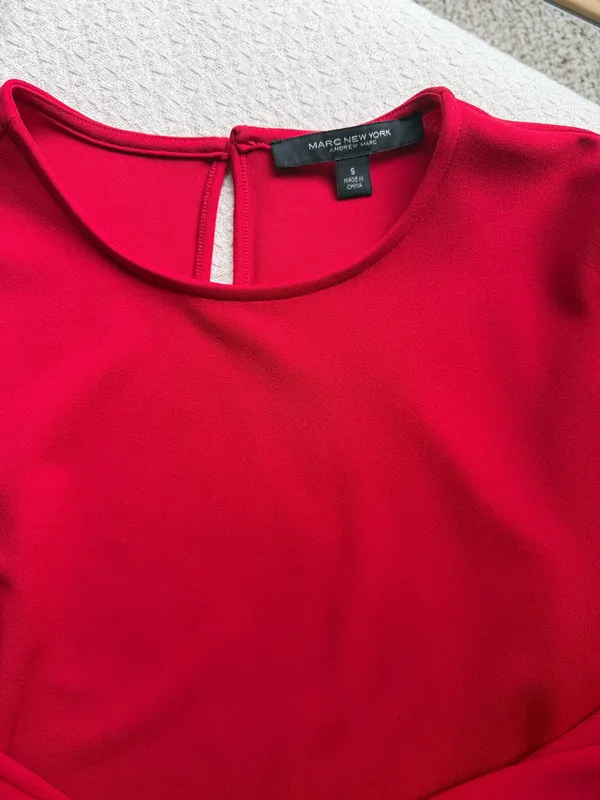 Marc New York Red blouse with ruffled sleeves - Image 4