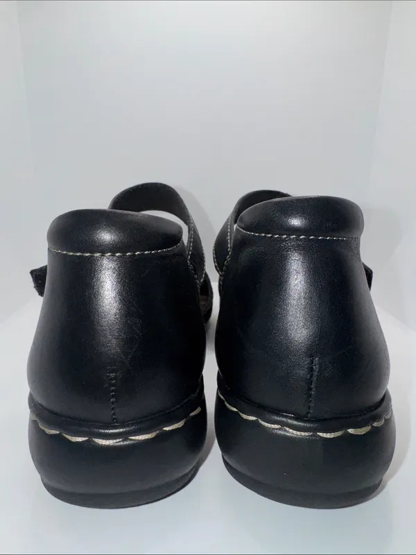 CLARKS Leisa Wave Fisherman Sandal Flats Black Leather Women’s 7 - Image 7