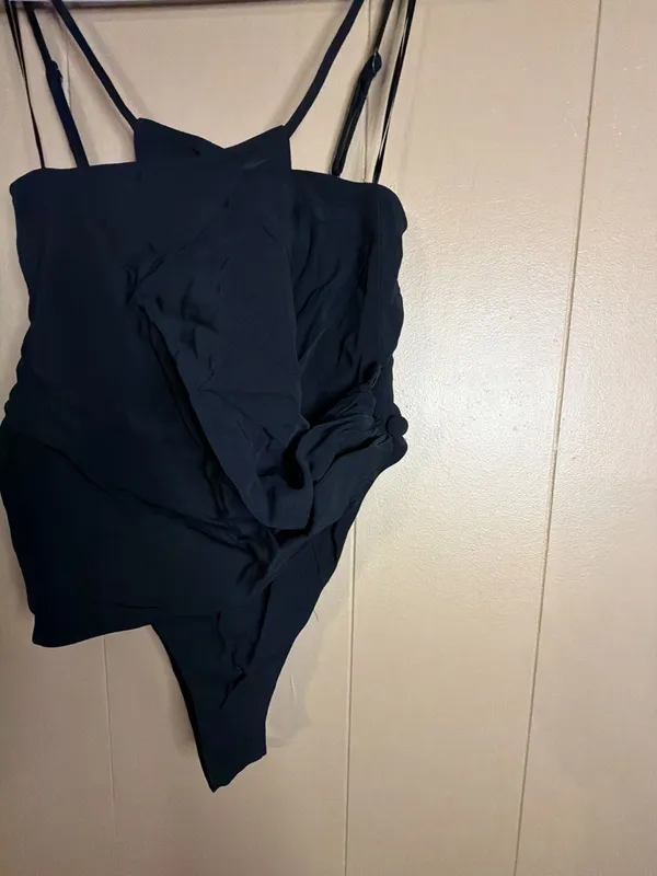 Zara Asymmetrical Draped Bodysuit - Image 2