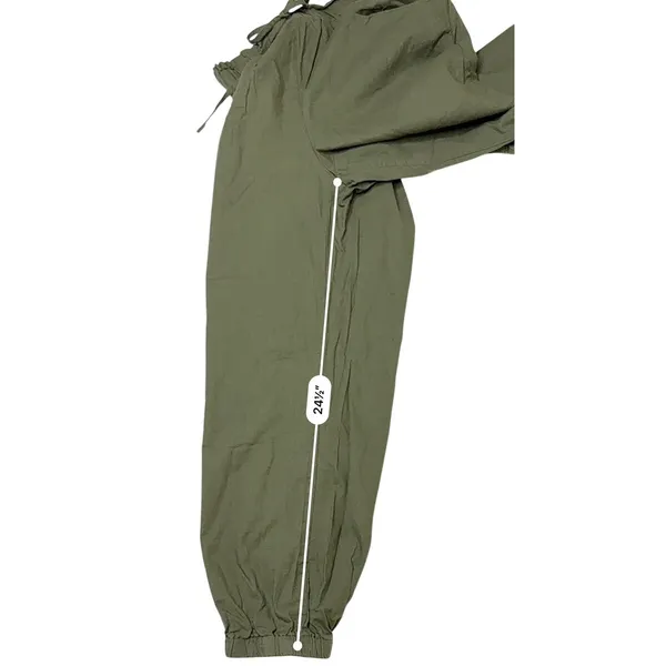 Shein Olive Green Jogger Balloon Ankle Pants LARGE Casual Preppy - Image 7