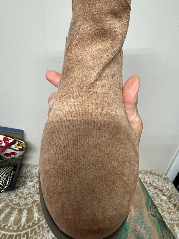Suede like Ankle Western Boots in Tan - Women's Stylish Comfort - Image 7