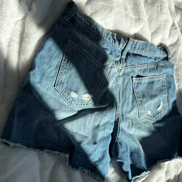 Arizona Jean Co High Rise Denim Shorts Sz 15 Juniors Raw Hem - Image 10
