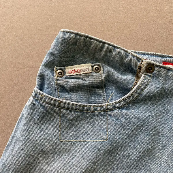 Y2K Ecko Red Low Rise Mini Denim Skirt - Image 3