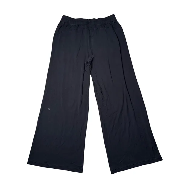 Lululemon Soft High-Rise Wide-Leg Pants Women 10 Black Excellent‎ LW5GRXS - Image 3