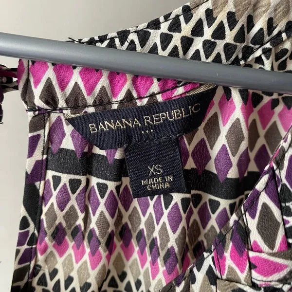 Banana Republic sz XS‎ purple halter ruffle career blouse - Image 4