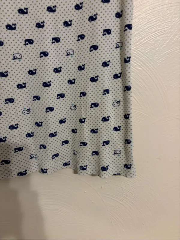 dELiA*s White Tank Sleep Slip with Navy Whale Motif - Image 6
