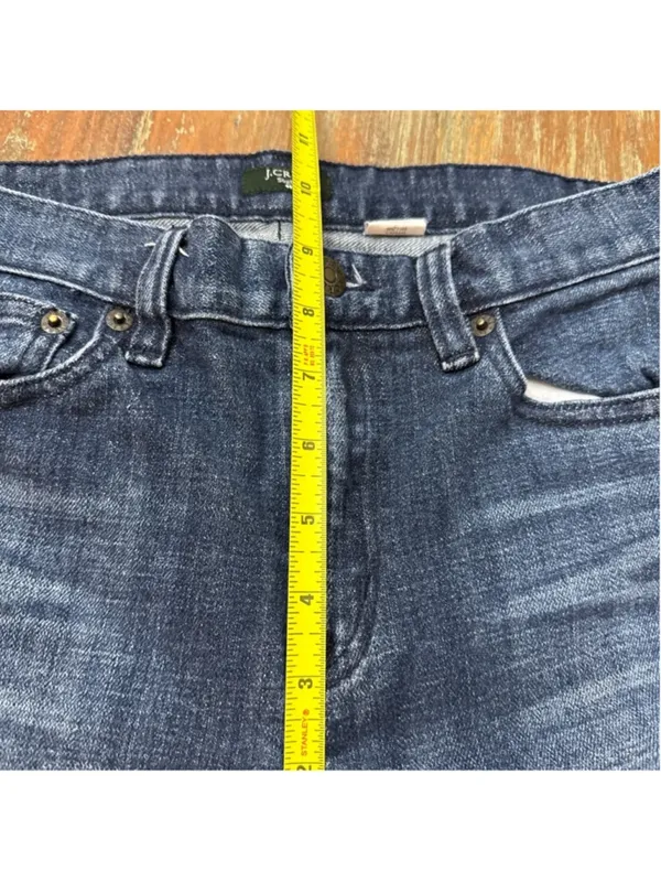 J Crew Blue Denim Straight Leg Jeans Size 27 Short - Image 7